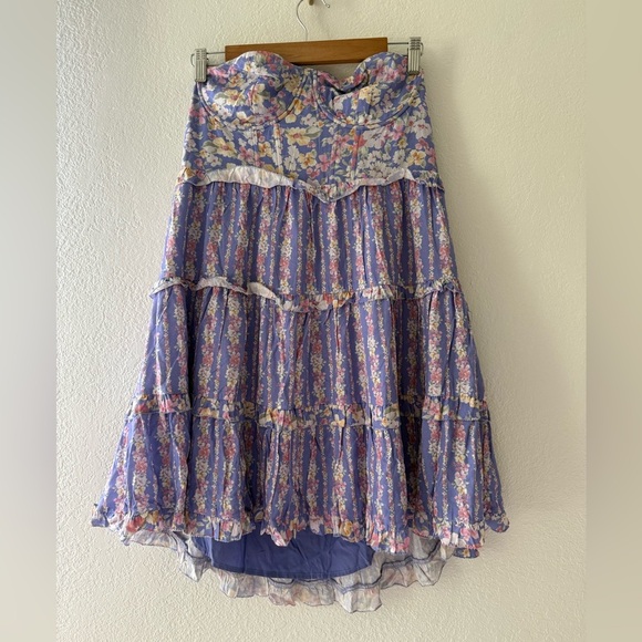 Altar’d State Floral Strapless Mini Lined  Sundress Size XL - Picture 12 of 13